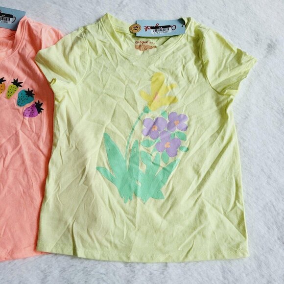 Cat & Jack Girls' Short Sleeve Graphic T-Shirt Bundle, set of 2 (xsmall) 4KIDN-R - Picture 4 of 8